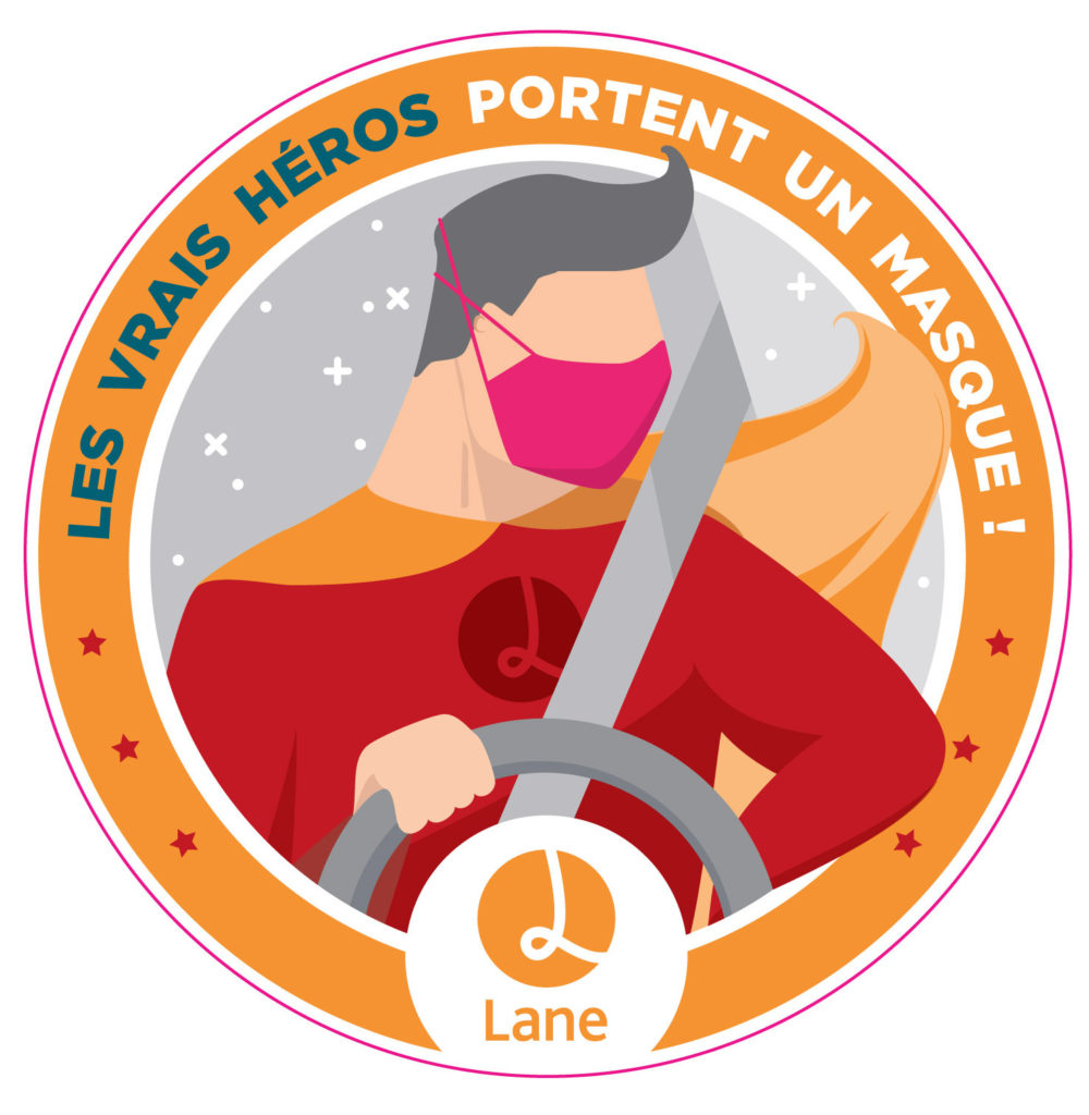Macaron les vrais héros portent un masque Lane